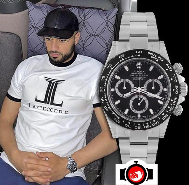 footballer Sofyan Amrabat spotted wearing a Rolex 116500