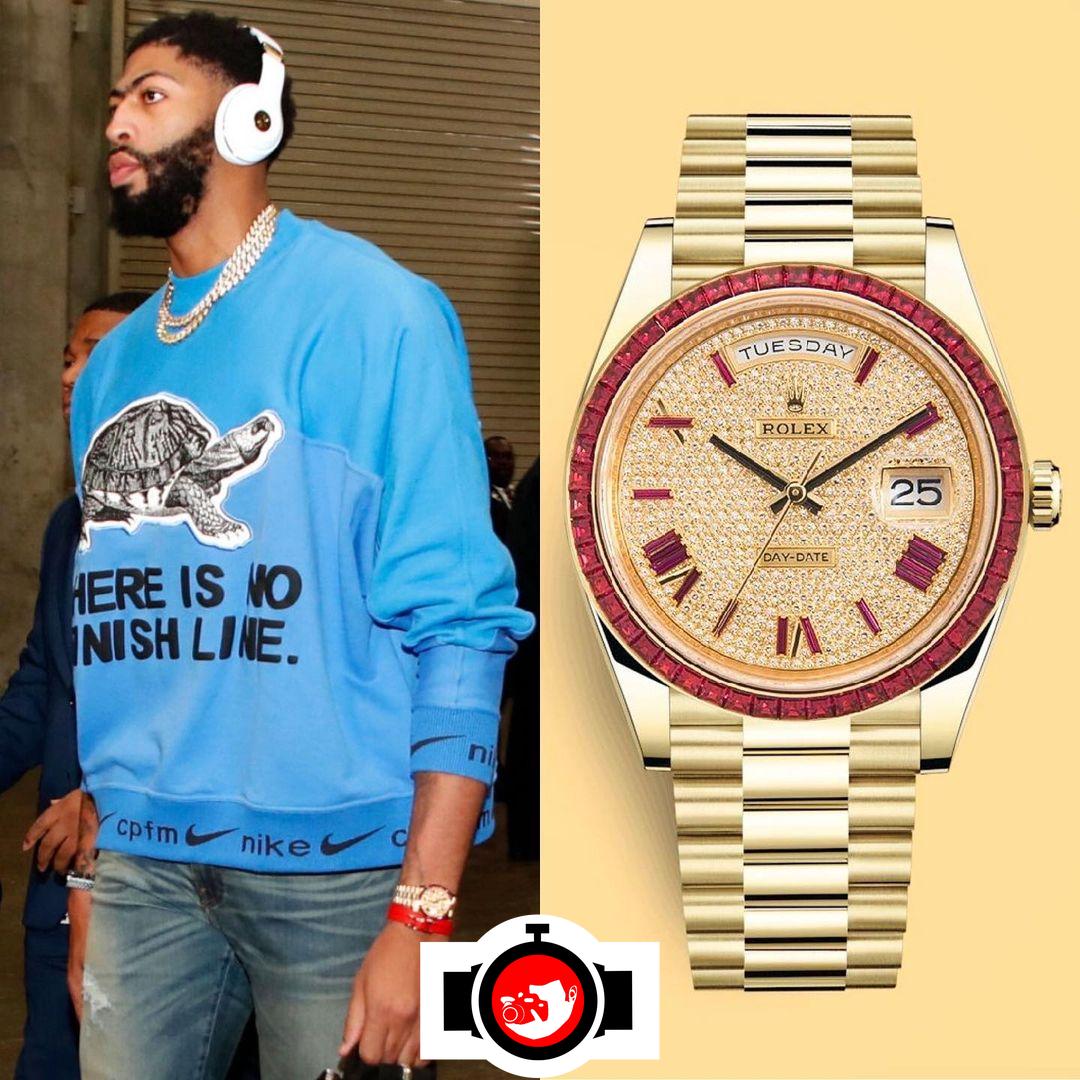 basketball player Anthony Davis spotted wearing a Rolex 
