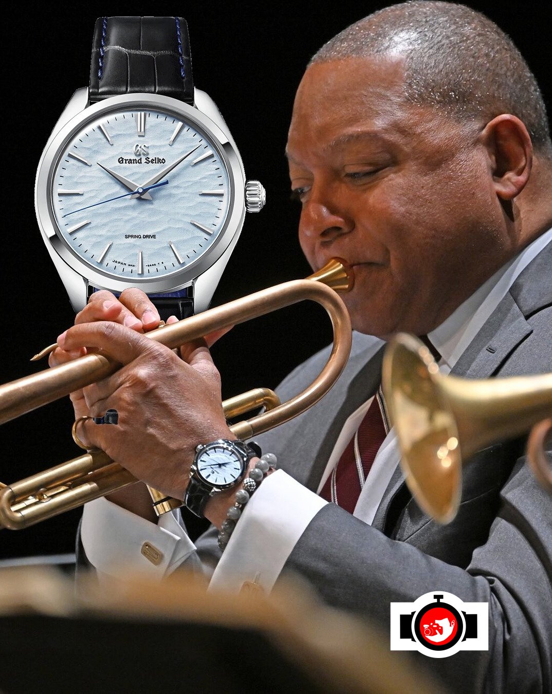 Wynton Marsalis Spotted Wearing Grand Seiko Omiwatari Spring Drive