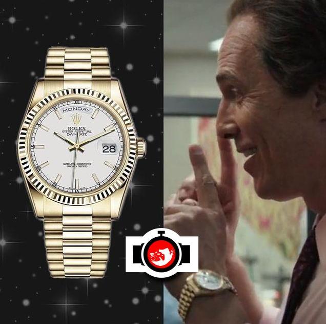 actor Matthew McConaughey spotted wearing a Rolex 118238