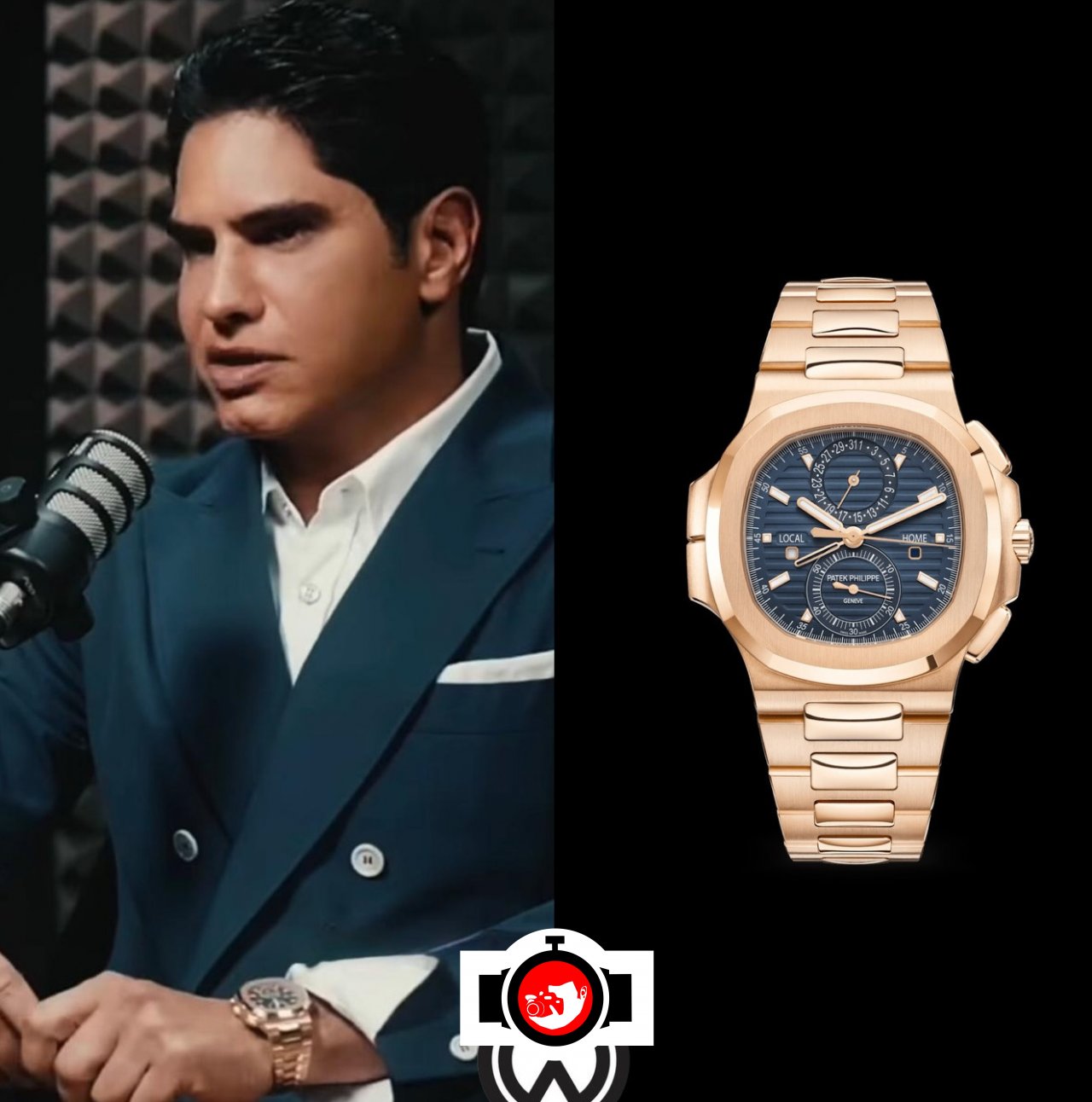 entrepreneur Ahmad Abu Hashima spotted wearing a Patek Philippe 5990/1R-001