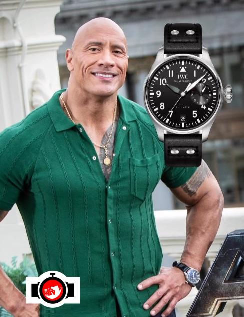 actor Dwayne The Rock Johnson spotted wearing a IWC 