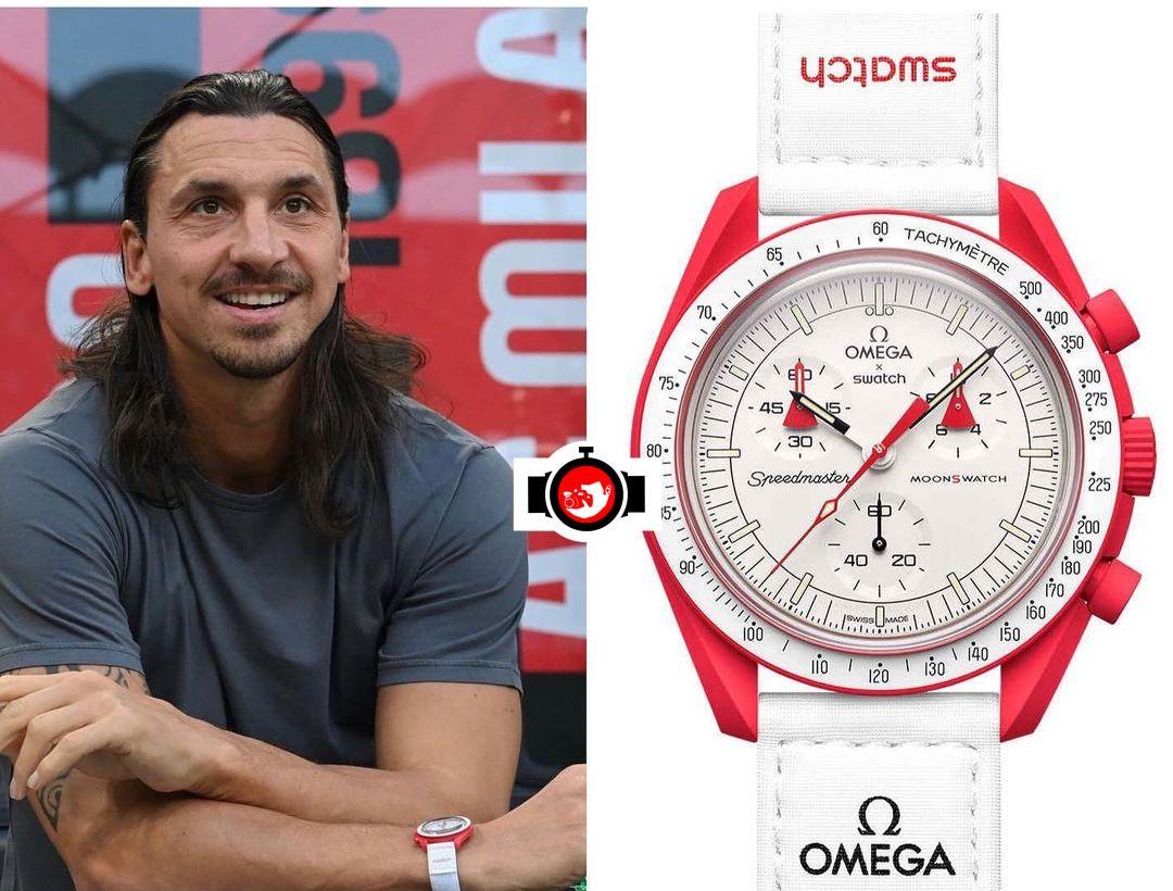 footballer Zlatan Ibrahimovic spotted wearing a Swatch 