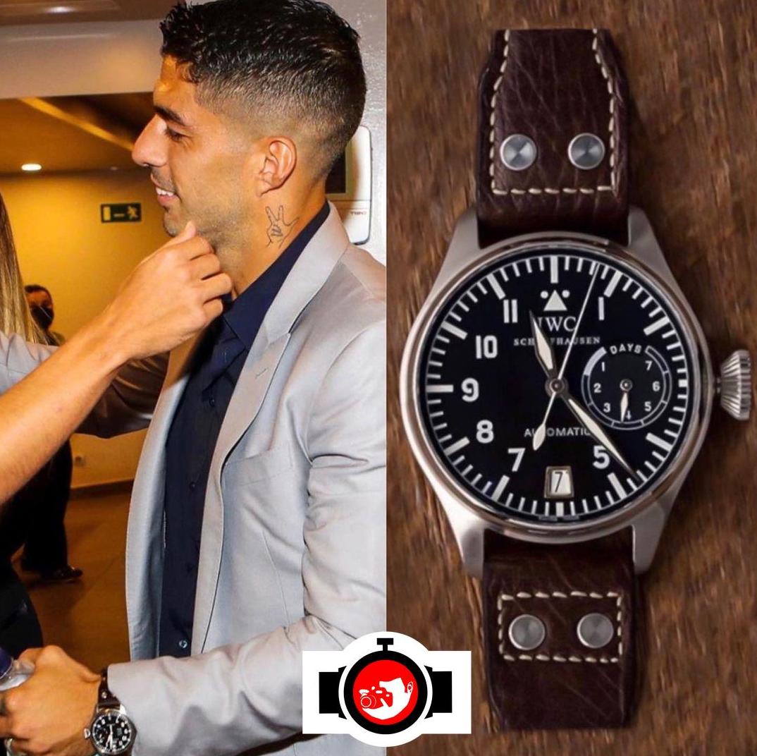 footballer Luis Suarez spotted wearing a IWC IW500402