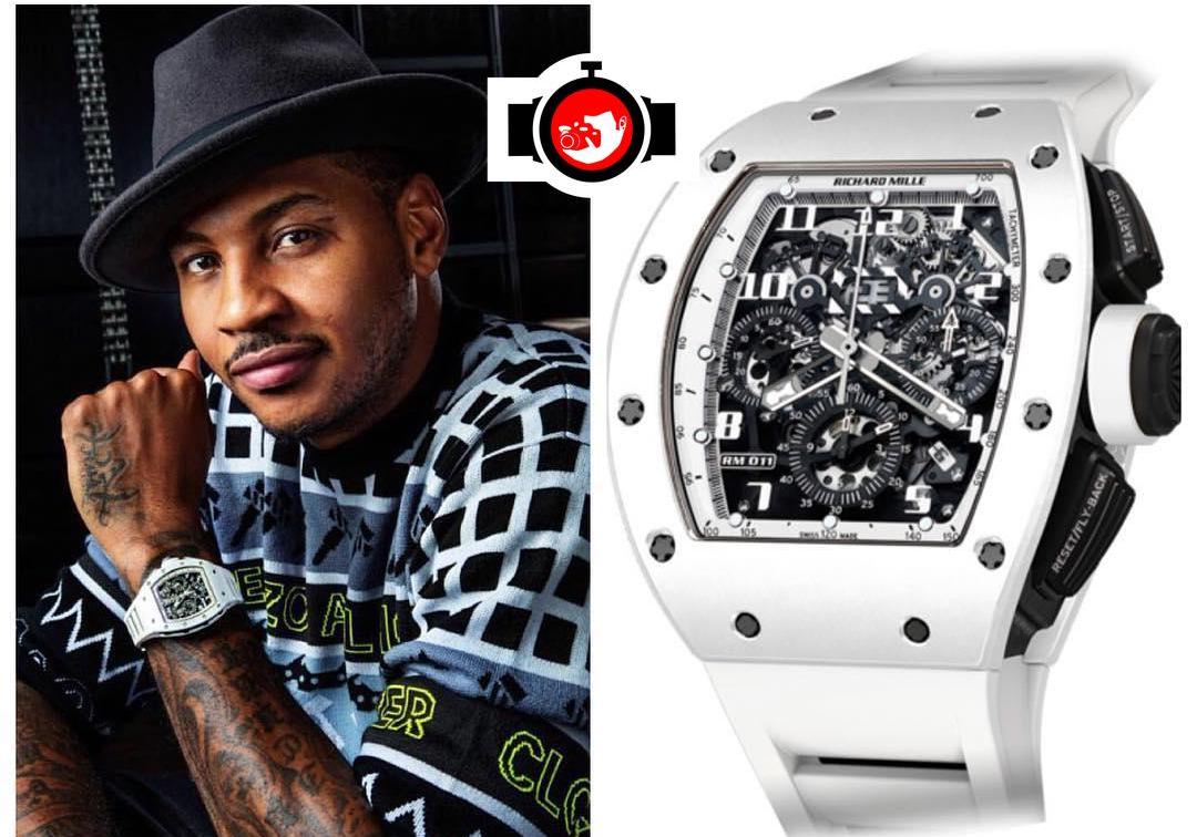 basketball player Carmelo Anthony spotted wearing a Richard Mille RM11
