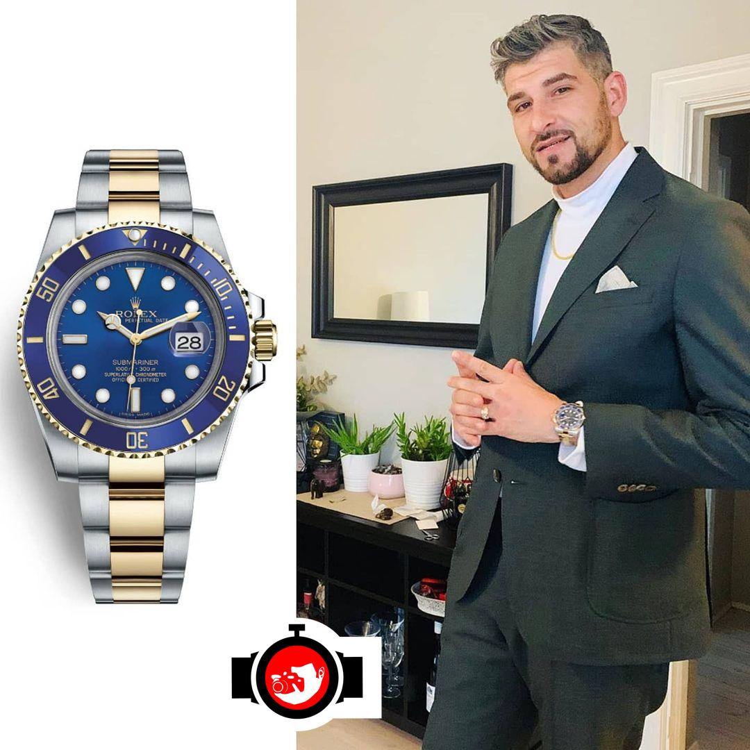 television presenter Leo Ajkic spotted wearing a Rolex 116613