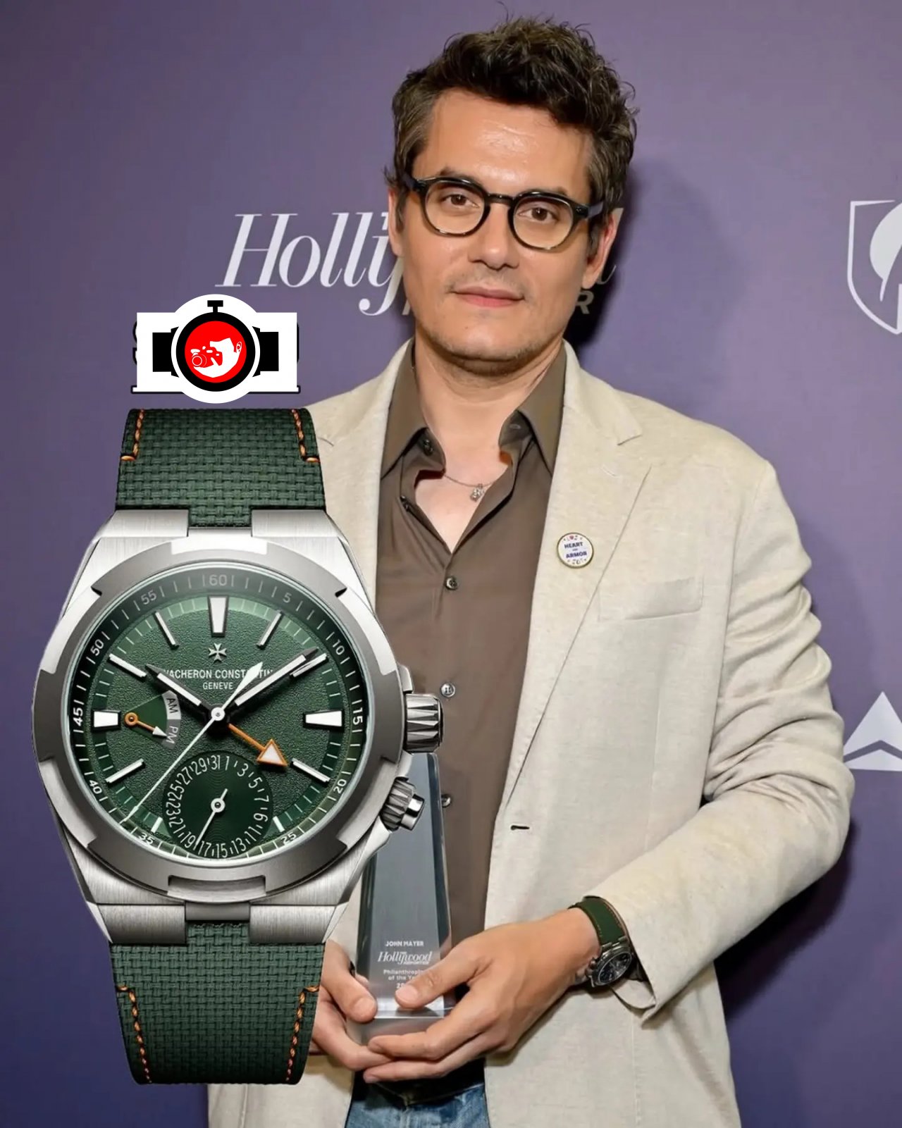musician John Mayer spotted wearing a Vacheron Constantin 7900V/210T