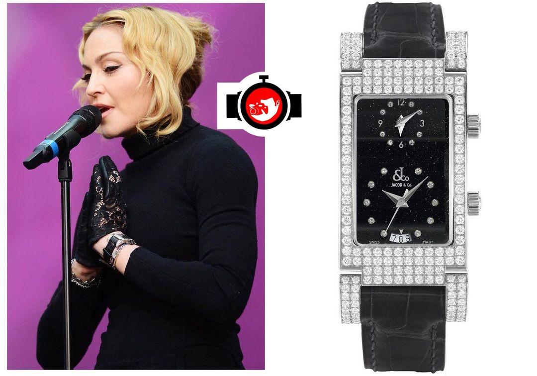 singer Madonna spotted wearing a Jacob & Co 