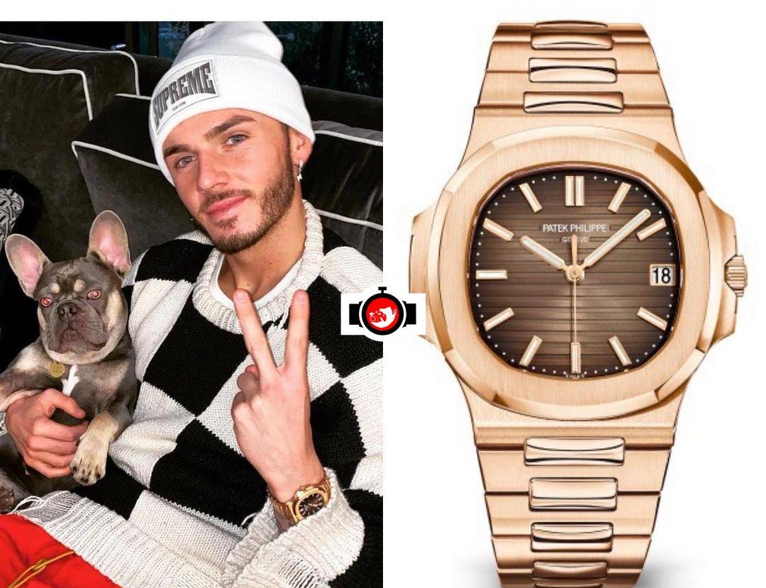 footballer James Maddison spotted wearing a Patek Philippe 5711/1R