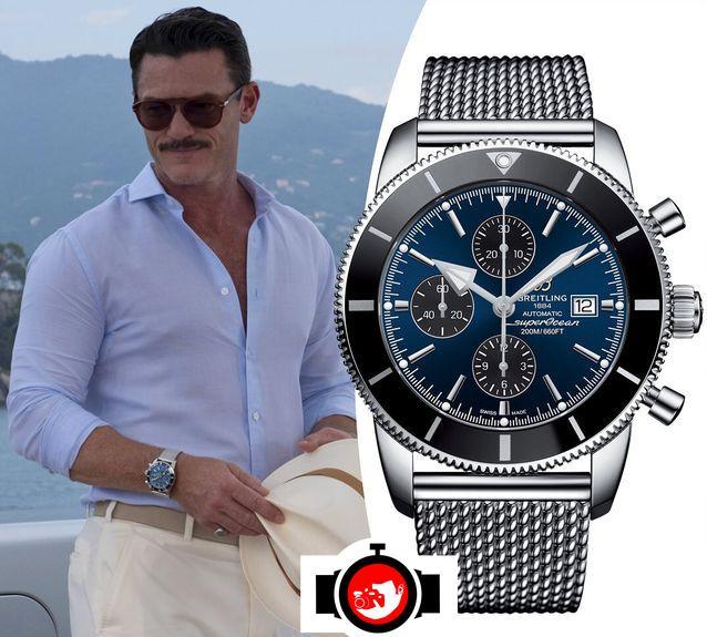 actor Luke Evans spotted wearing a Breitling 