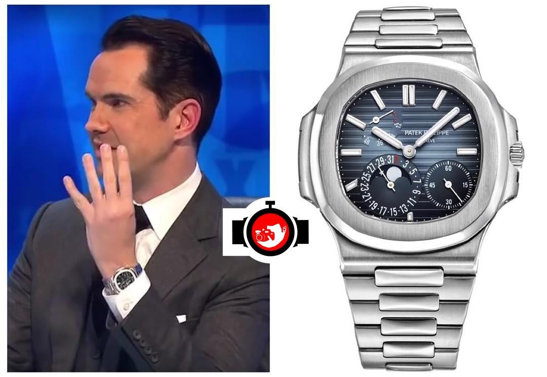 comedian Jimmy Carr spotted wearing a Patek Philippe 5712