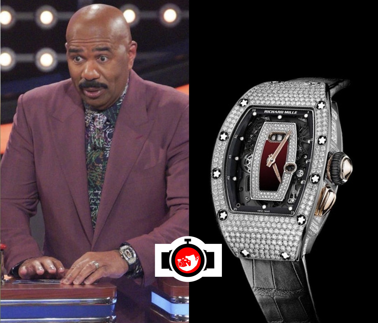television presenter Steve Harvey spotted wearing a Richard Mille RM037