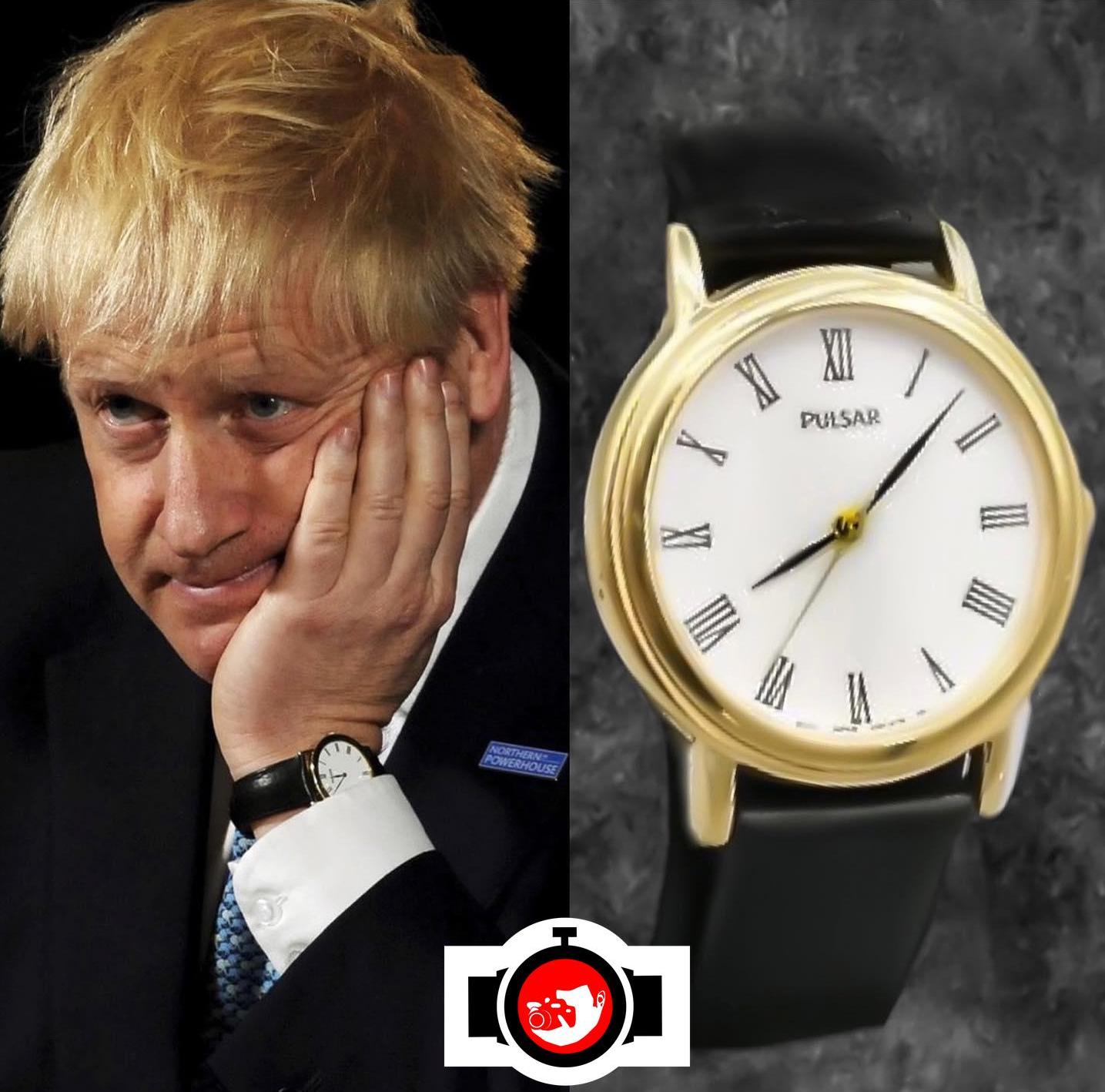 politician Boris Johnson spotted wearing a Seiko V501-X507