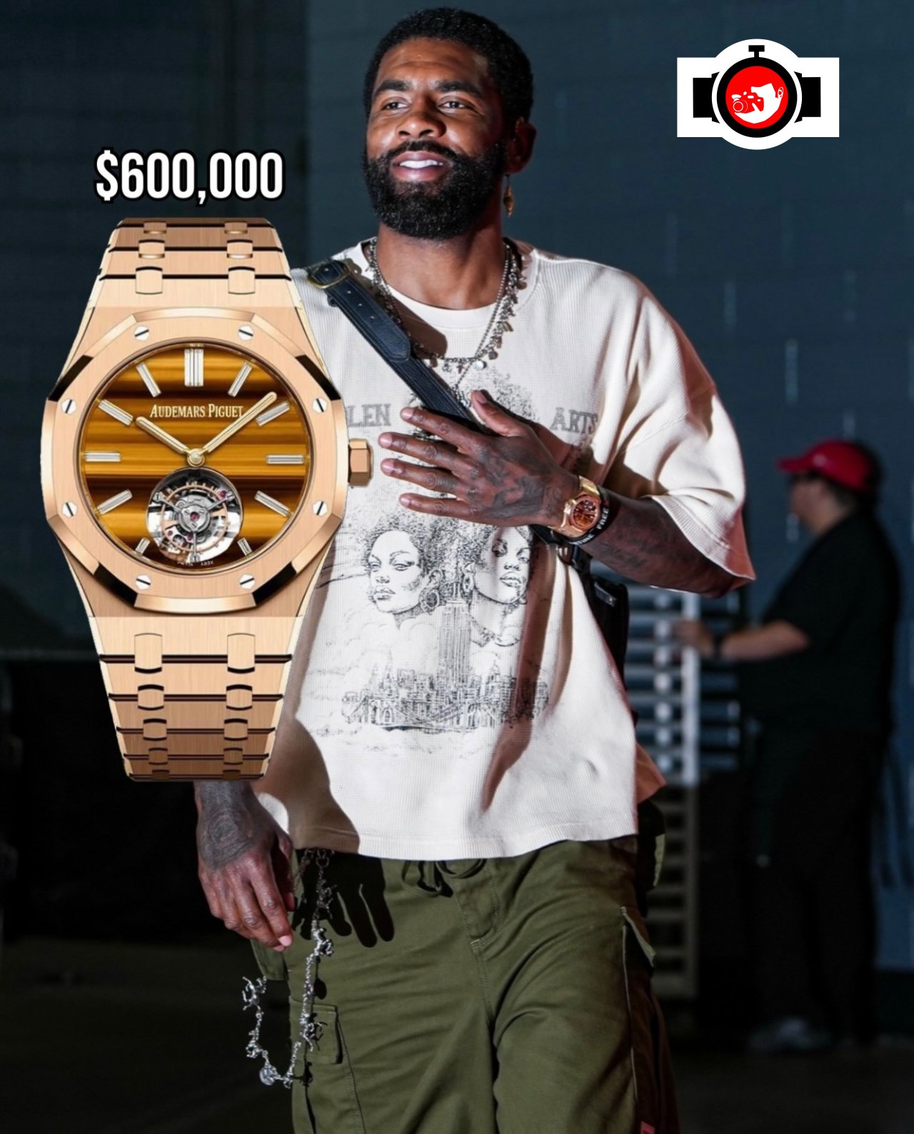 basketball player Kyrie Irving spotted wearing a Audemars Piguet 26730OR