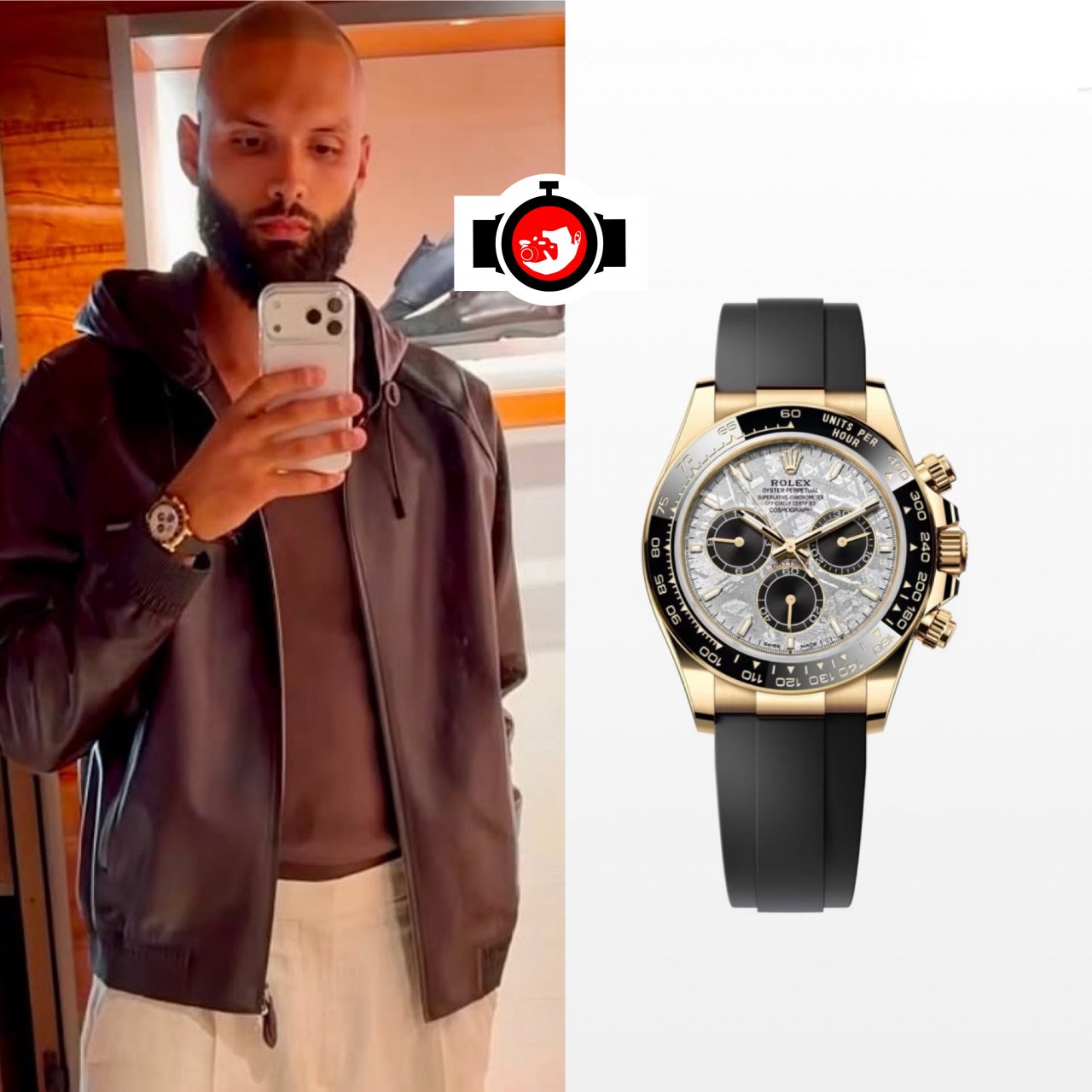 Evan Fournier Spotted Wearing Rolex Daytona 116518LN with Meteorite Dial