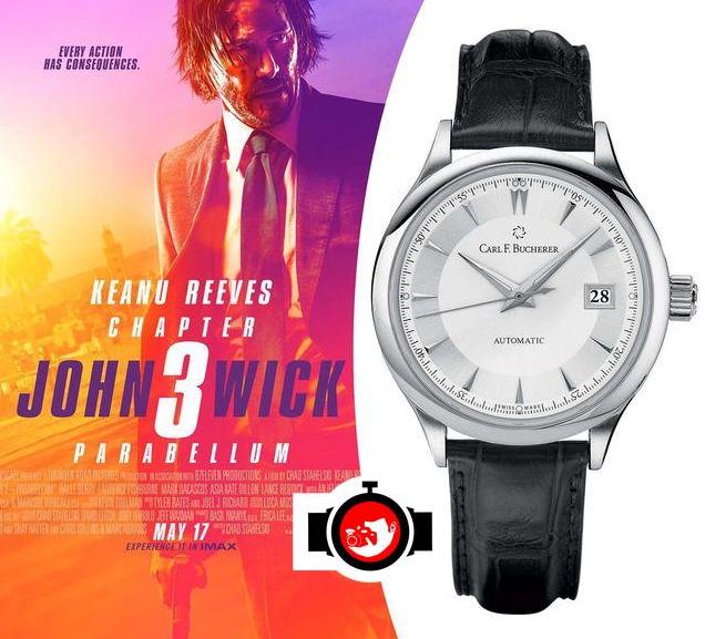 actor Keanu Reeves spotted wearing a Carl F. Bucherer 