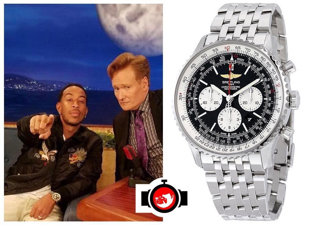 Ludacris's Impressive Watch Collection: The Breitling Navitimer with a Stainless-Steel Strap