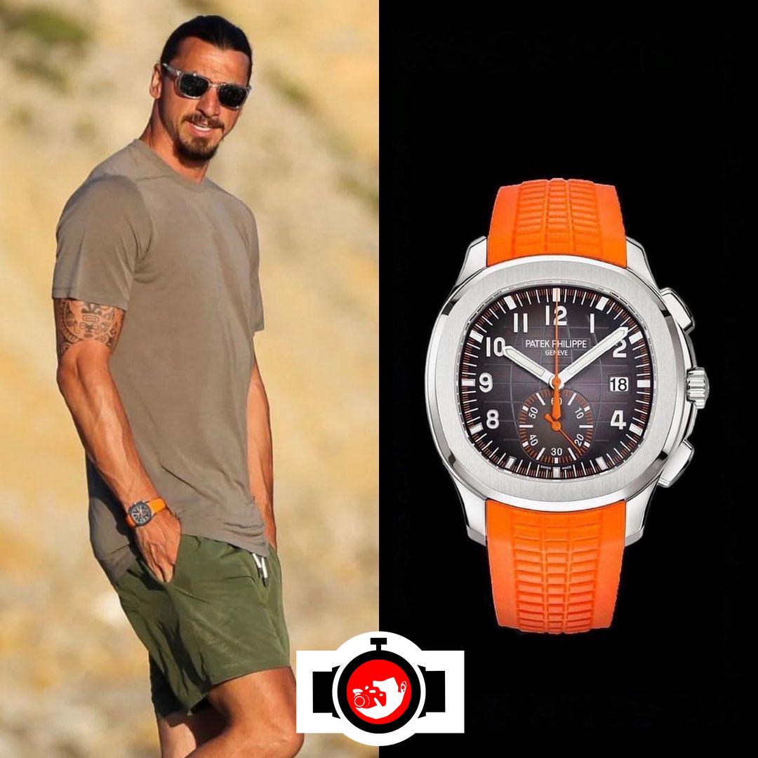 footballer Zlatan Ibrahimovic spotted wearing a Patek Philippe 5968A