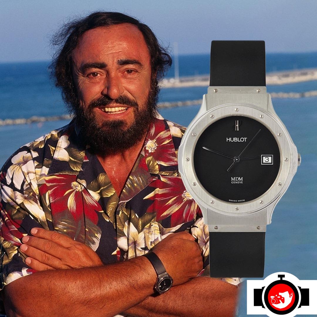 singer Luciano Pavarotti spotted wearing a Hublot 