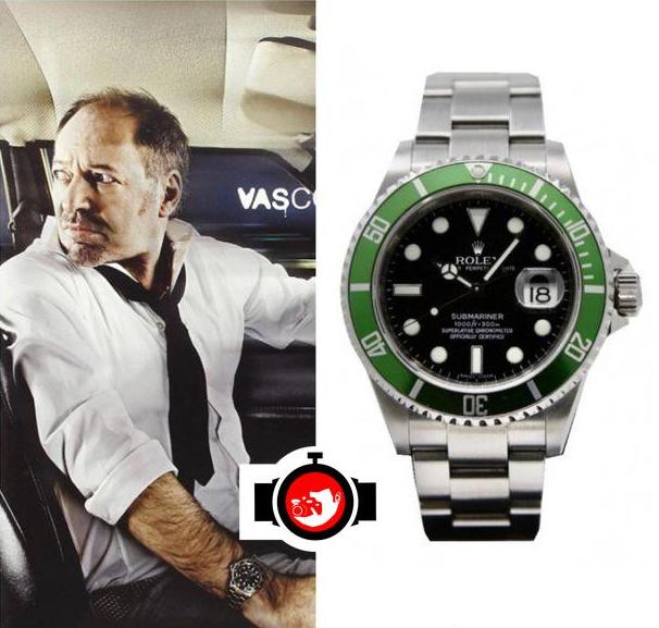 singer Vasco Rossi spotted wearing a Rolex 16610LV