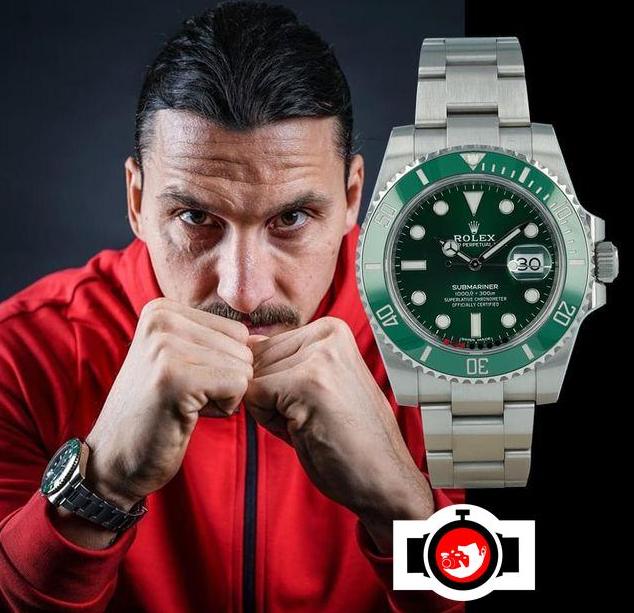 footballer Zlatan Ibrahimovic spotted wearing a Rolex 116610LN