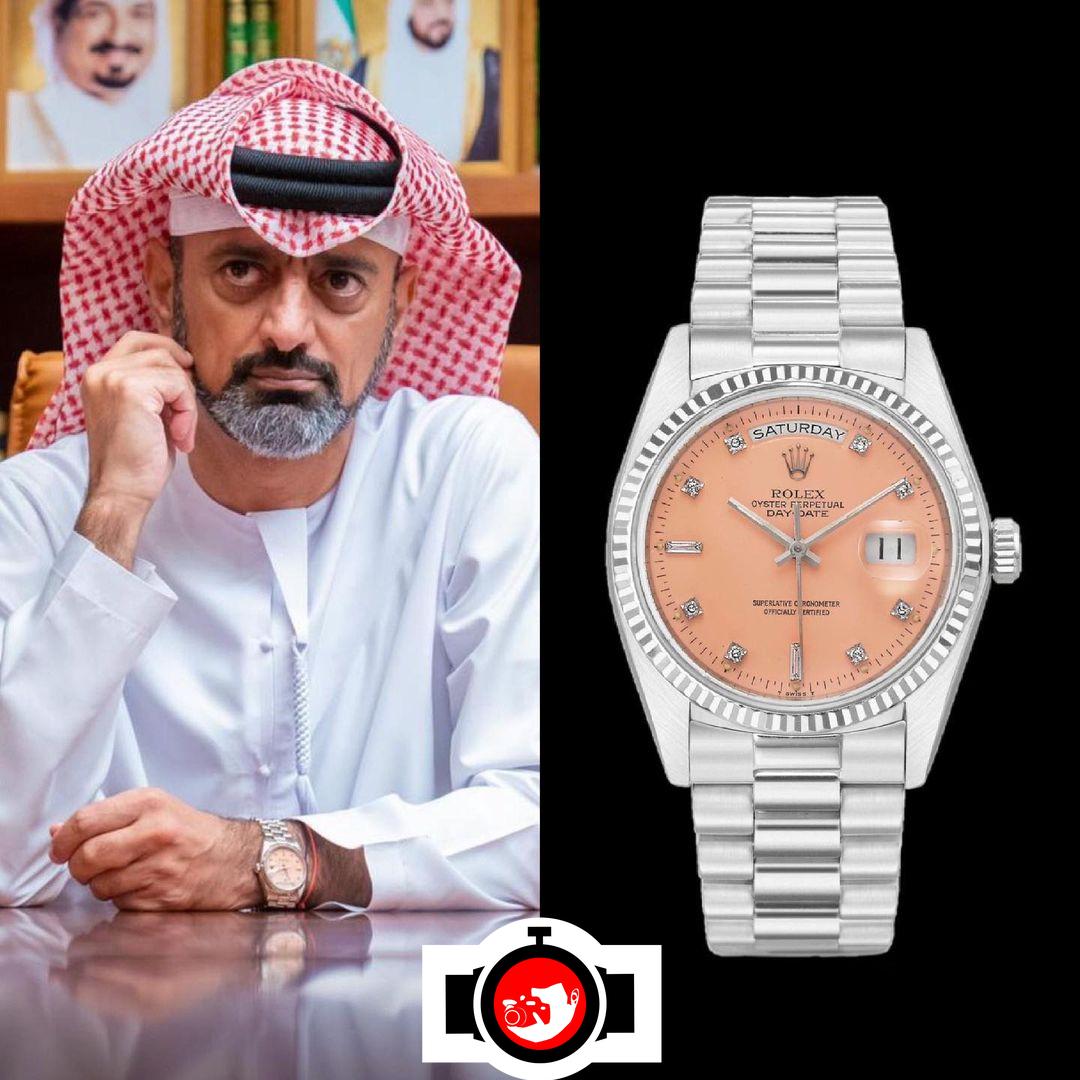Ammar bin Humaid Al Nuaimi's Rare Rolex Day-Date in 18k White Gold with Salmon Stella Dial