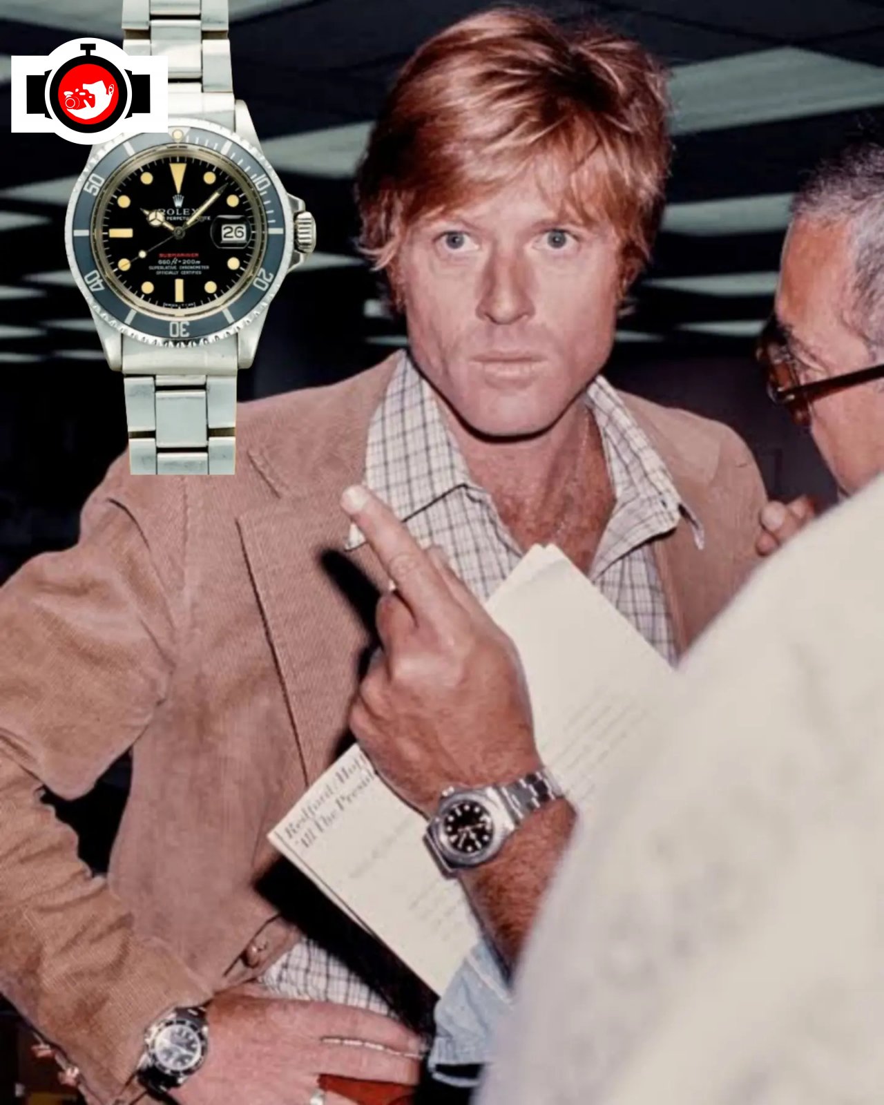 film director Robert Redford spotted wearing a Rolex 1680
