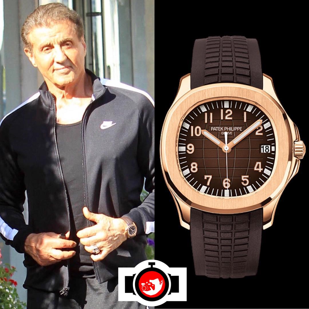 actor Sylvester Stallone spotted wearing a Patek Philippe 