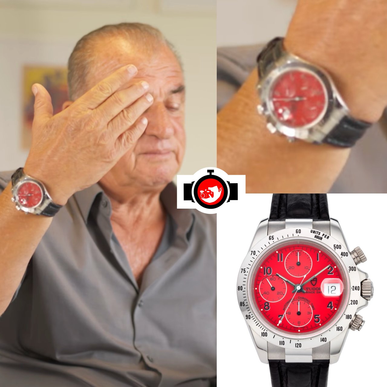 football manager Fatih Terim spotted wearing a Tudor 79280