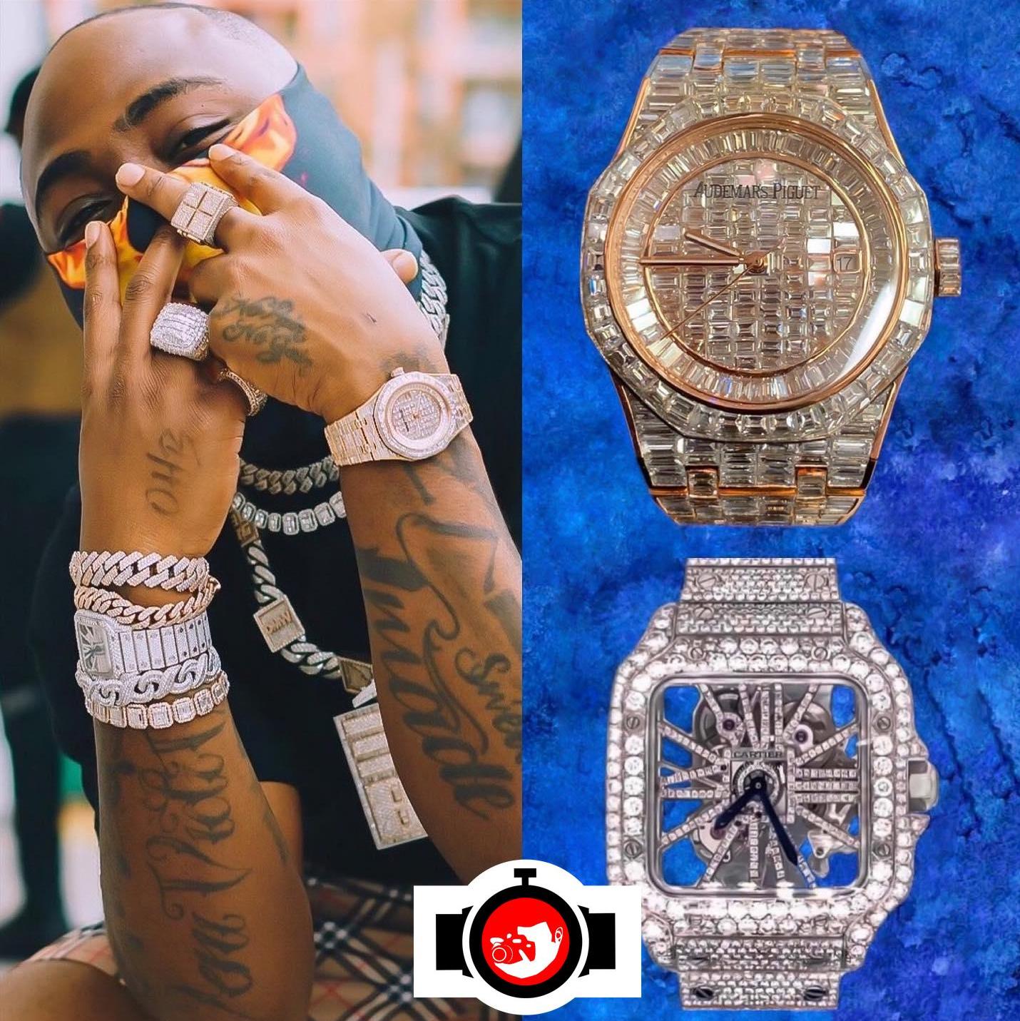 singer Davido spotted wearing a Cartier 