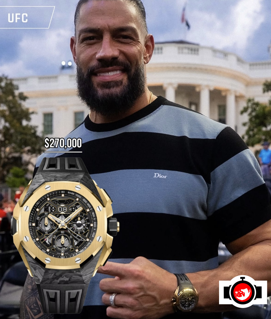 mixed martial artist Roman Reigns spotted wearing a Audemars Piguet 26650FA