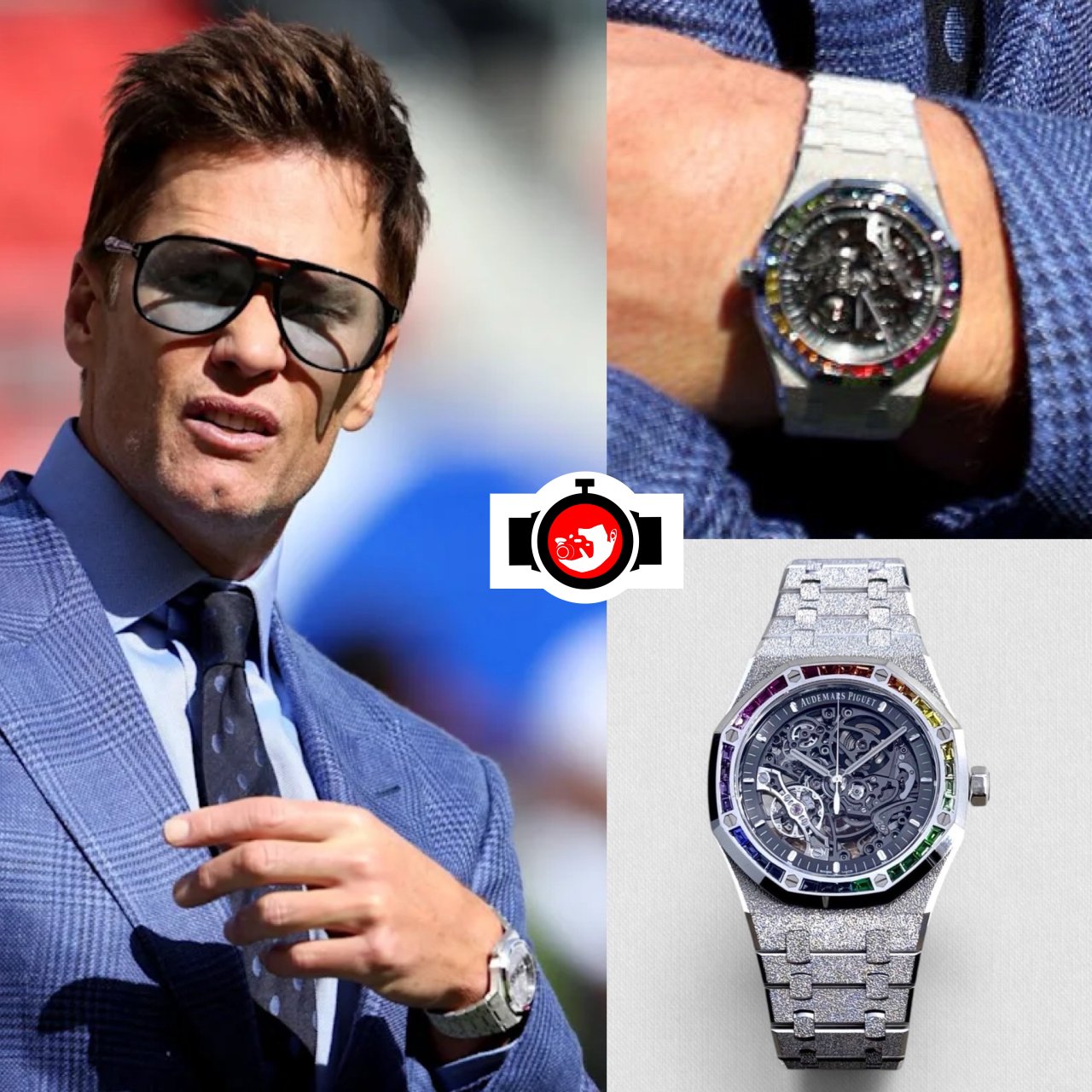 american football player Tom Brady spotted wearing a Audemars Piguet 15412BC