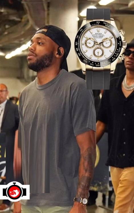basketball player Bruce Brown spotted wearing a Rolex 