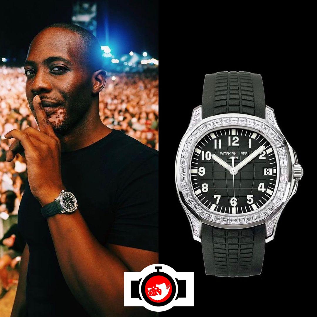 business man Dre London spotted wearing a Patek Philippe 5167/300G