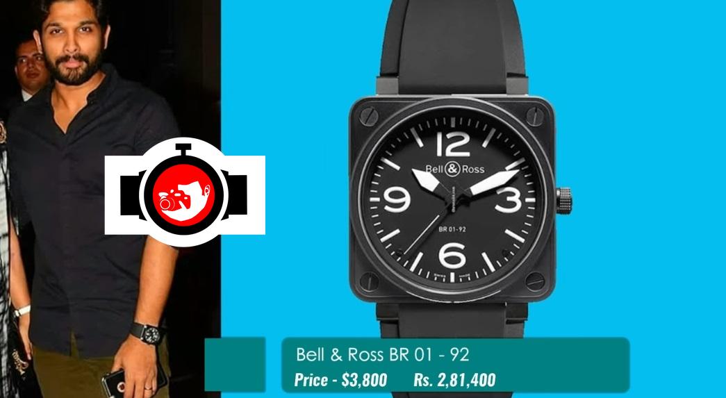 actor Allu Arjun spotted wearing a Bell & Ross BR01-92