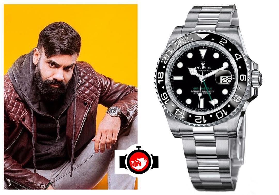 comedian Paul Chowdhry spotted wearing a Rolex 116710LN