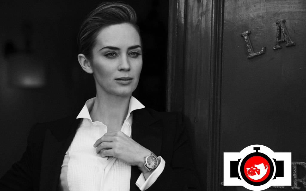 actor Emily Blunt spotted wearing a IWC IW458107