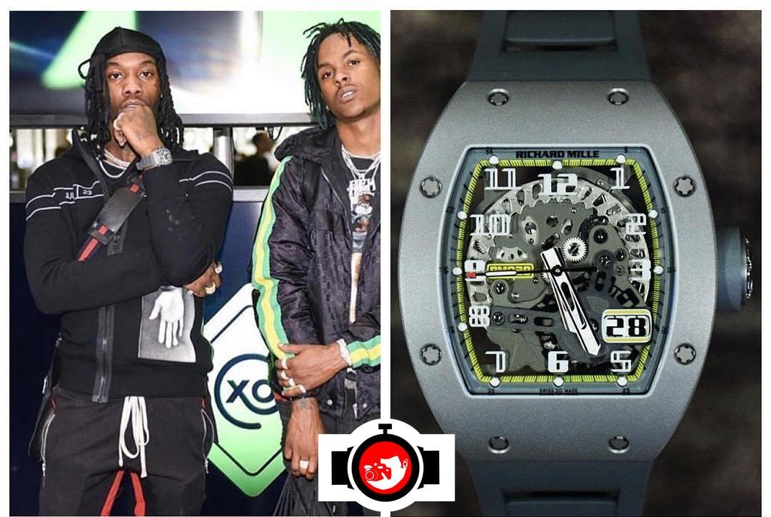 rapper Offset spotted wearing a Richard Mille RM29