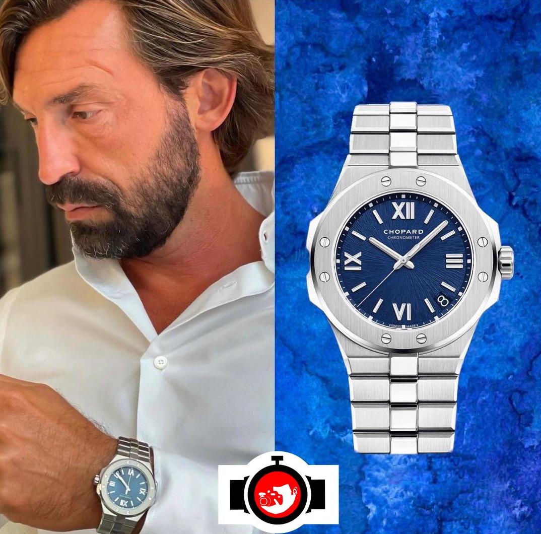football manager Andrea Pirlo spotted wearing a Chopard 298600-3001