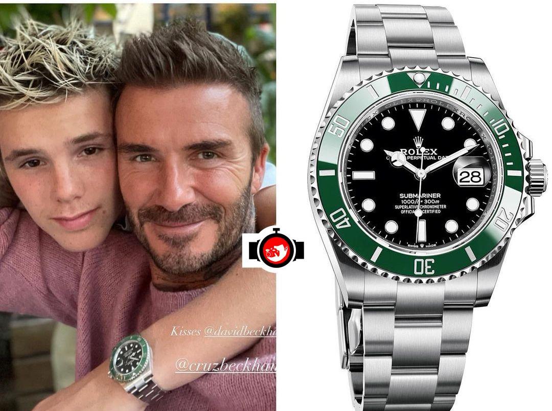 model Cruz Beckham spotted wearing a Rolex 126610LV️
