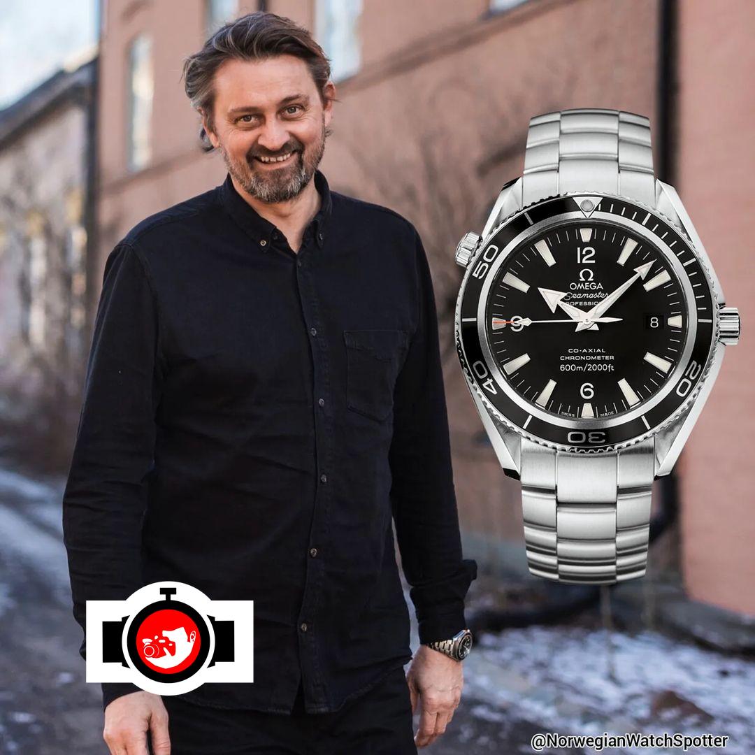 television presenter Thomas Numme spotted wearing a Omega 