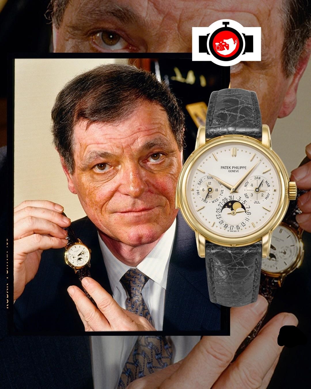 business man Philippe Stern spotted wearing a Patek Philippe 3974J