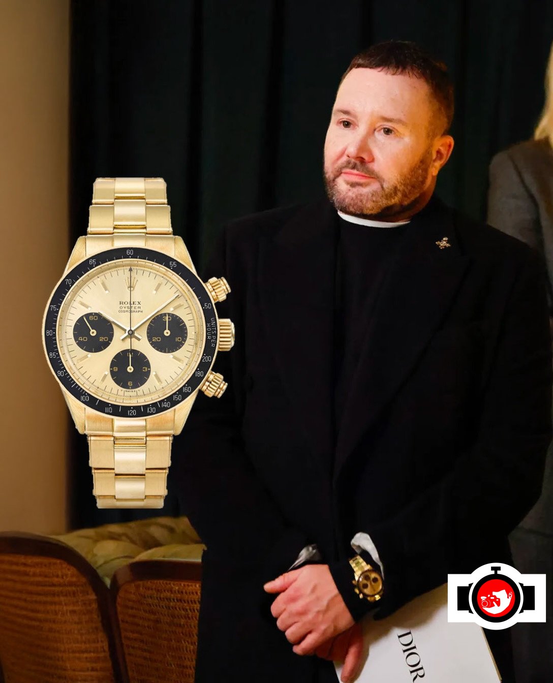 designer Kim Jones spotted wearing a Rolex 6263