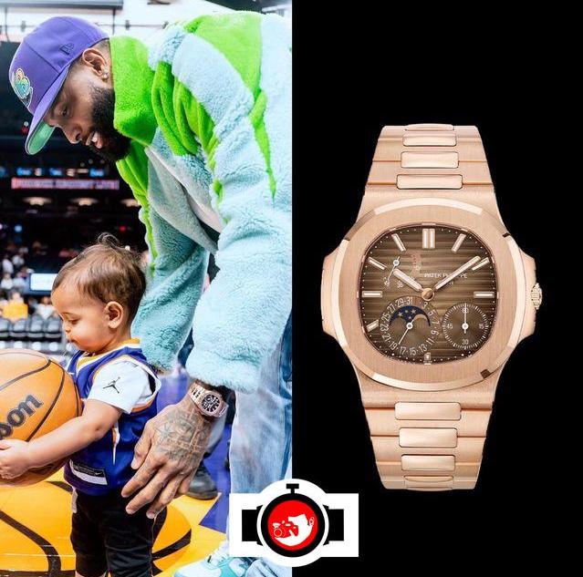 american football player Odell Beckham Jr spotted wearing a Patek Philippe 5712R