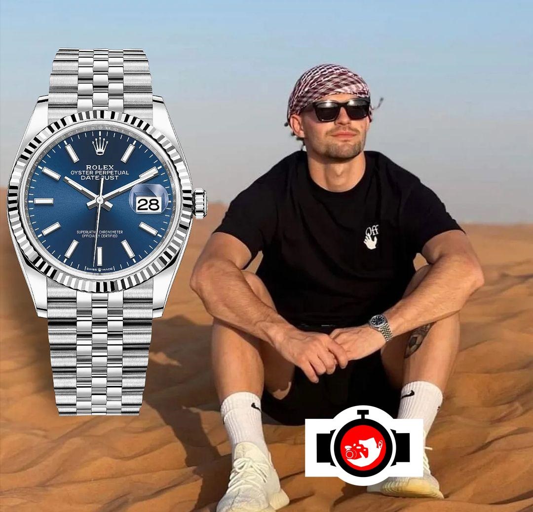 footballer Ylldren Ibrahimaj spotted wearing a Rolex 