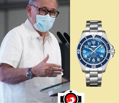 politician Ernesto Abella spotted wearing a Breitling A17365D11C1A1