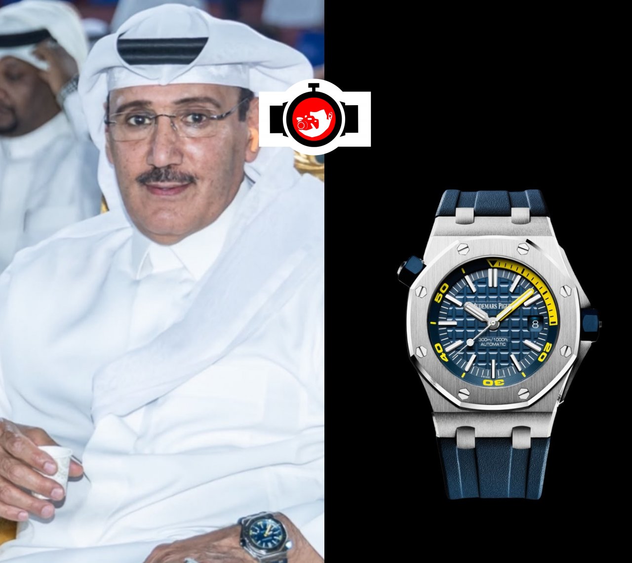 entrepreneur Fahad Muhammad Al-Mutairi spotted wearing a Audemars Piguet 15710ST