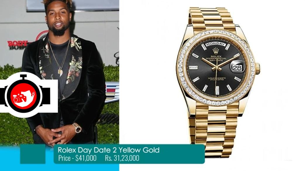american football player Odell Beckham Jr spotted wearing a Rolex 