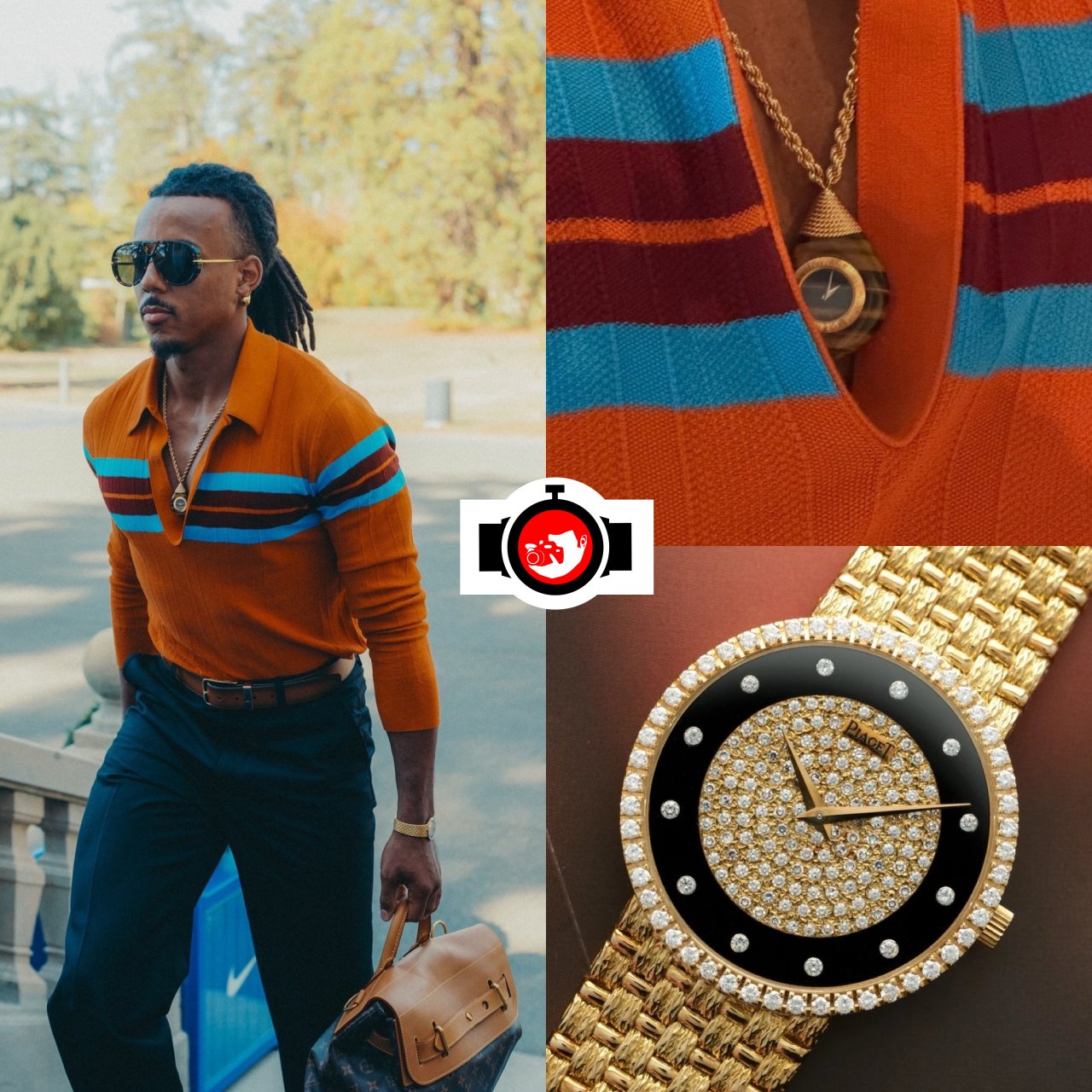 Jules Koundé Spotted Wearing Vintage Piaget Ref. 9066 D 23 in 18k Yellow Gold