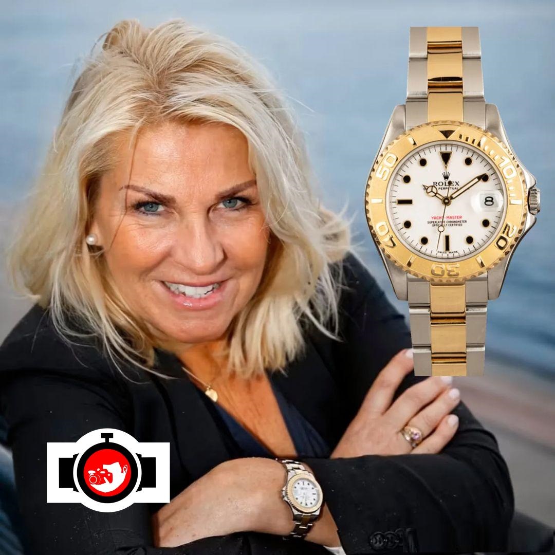 television presenter Siv Kristin Sællmann spotted wearing a Rolex 